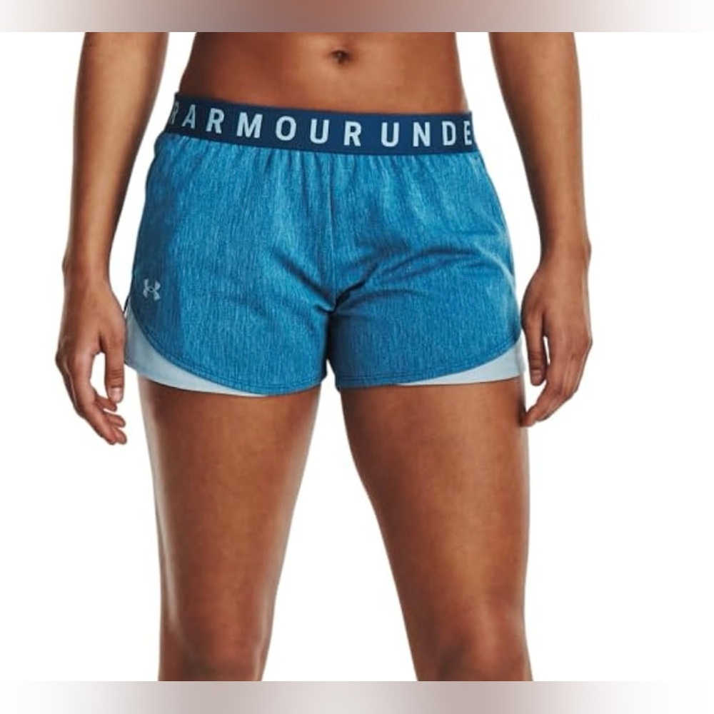Under Armour Blue Heathered Women's 2-in-1 Running Shorts